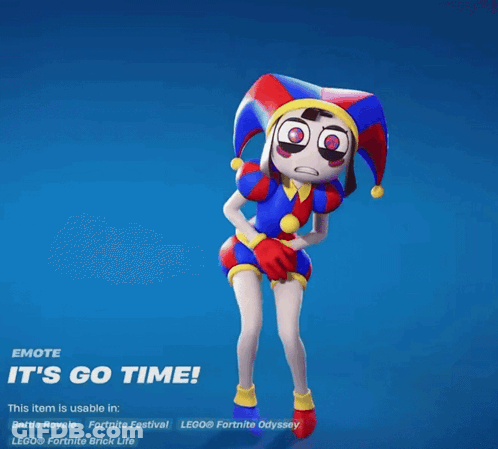 A Cartoon Character With The Words " It 'S Go Time " On It GIF