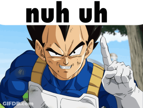 A Cartoon Character With The Words Nuh Uh Written Above Him GIF