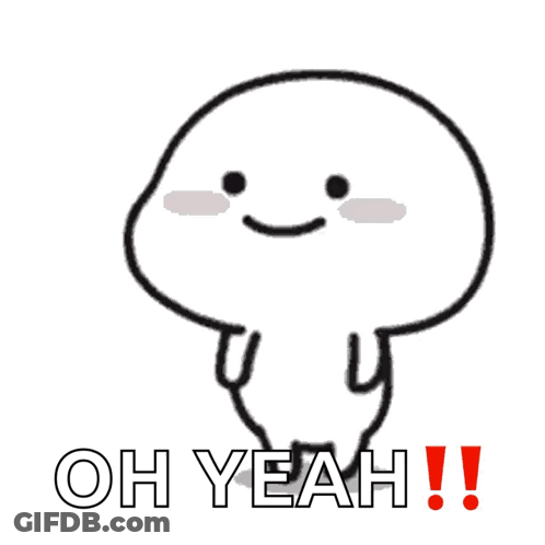 A Cartoon Character With The Words Oh Yeah Written On It GIF
