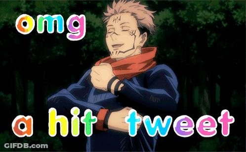 A Cartoon Character With The Words Omg A Hit Tweet GIF