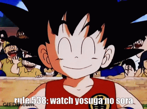 A Cartoon Character With The Words Rule 538 Watch Yosuga No Sora GIF