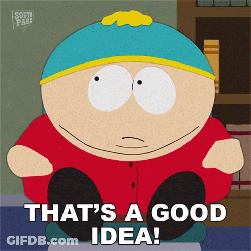 A Cartoon Character With The Words That 'S A Good Idea GIF