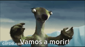 A Cartoon Character With The Words Vamos A Morir Written On It GIF