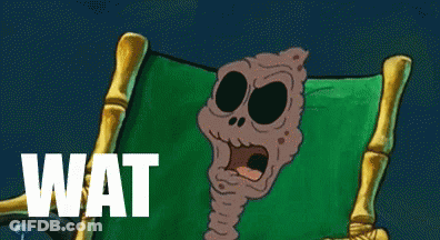 A Cartoon Character With The Words Wat Did You Say Written On It GIF