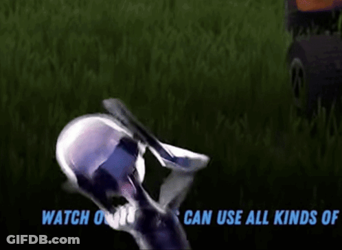 A Cartoon Character With The Words Watch Out Baby Use Kinds Of In The Background GIF
