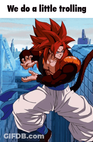 A Cartoon Character With The Words We Do A Little Trolling GIF