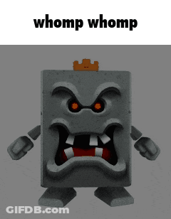 A Cartoon Character With The Words Whomp Whomp Written On It GIF