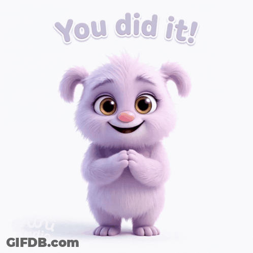 A Cartoon Character With The Words You Did It GIF