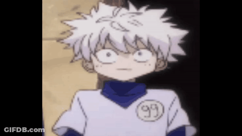 A Cartoon Character With White Hair And A Shirt With The Number 99 On It GIF