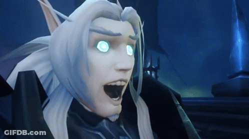 A Cartoon Character With White Hair And Blue Eyes Has A Surprised Look On His Face GIF