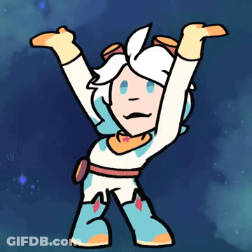 White Hair Blue Eyes Cartoon Dancing GIF