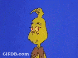 A Cartoon Character With Yellow Hair And Red Eyes Is Against A Blue Background GIF