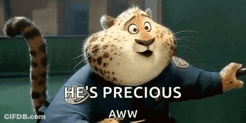A Cartoon Cheetah Is Wearing A Police Uniform And Holding A Baton . GIF