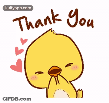 A Cartoon Chicken Is Blowing A Kiss And Says Thank You GIF