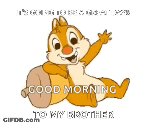 A Cartoon Chipmunk Is Sitting On A Acorn And Waving . GIF