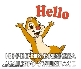 Cartoon Chipmunk With Arms Up Hope This Brings A Smile GIF