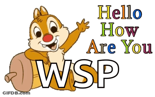 A Cartoon Chipmunk With The Words Hello How Are You Wsp GIF
