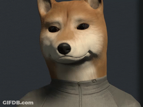 A Cartoon Dog Giving A Thumbs Up With His Eyes Closed GIF