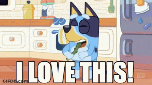 A Cartoon Dog Is Brushing His Teeth And The Words I Love This Are Above Him GIF