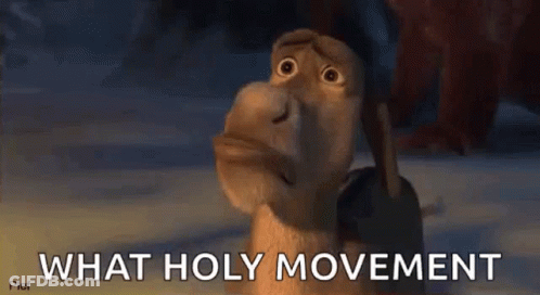 A Cartoon Dog Is Holding A Stick And Looking Up At The Sky . GIF