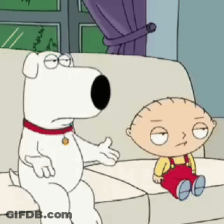 A Cartoon Dog Is Sitting On A Couch Next To A Boy Sitting On A Couch . GIF