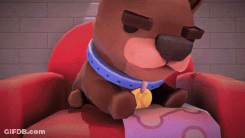 A Cartoon Dog Is Sleeping In A Chair With The Letter Z Behind It GIF