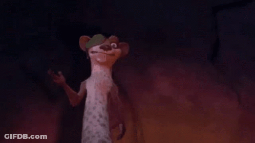 A Cartoon Dog Is Smiling And Saying `` But I Survived !!! '' . GIF