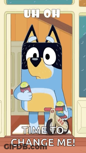 A Cartoon Dog Is Standing In A Doorway Holding A Scooter And A Can Of Soda . GIF