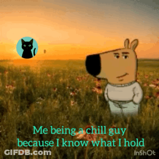 A Cartoon Dog Is Standing In A Field Of Flowers With A Cat In The Background GIF