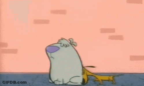 A Cartoon Dog Is Standing Next To A Cartoon Cat . GIF