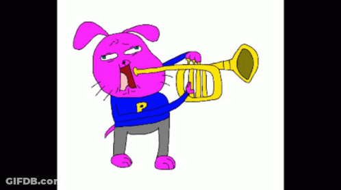 A Cartoon Dog Wearing A Blue Shirt With The Letter P On It GIF