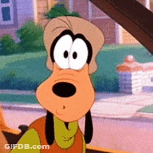 A Cartoon Dog Wearing A Hat And A Vest GIF