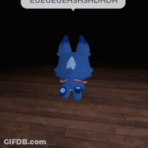 A Cartoon Dog With A Crescent Moon On Its Face GIF