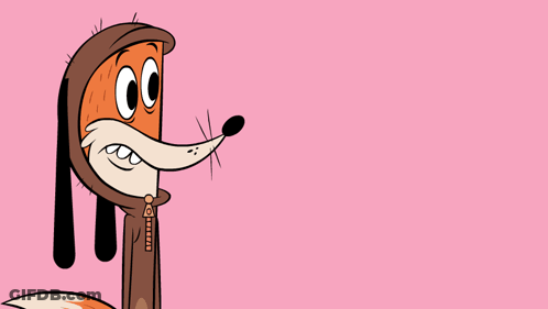 A Cartoon Dog With A Hood And The Words That Was Too Good To Be True GIF