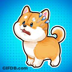 A Cartoon Dog With Tears On Its Face GIF