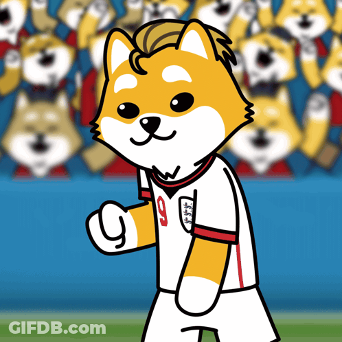 A Cartoon Dog With The Number 9 On His Jersey GIF
