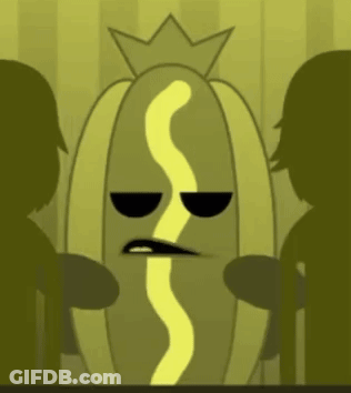 A Cartoon Drawing Of A Banana With A Crown On Top Of It GIF