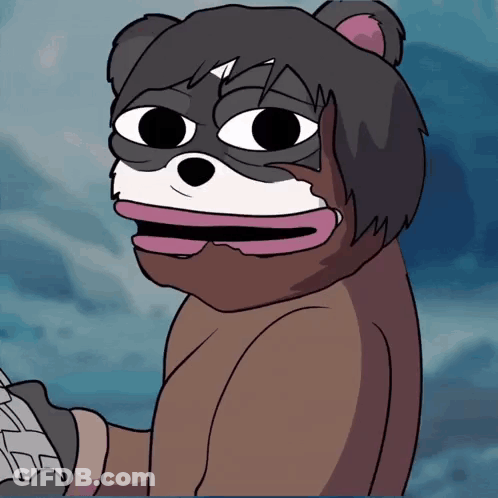 Cartoon Bear With Mask GIF