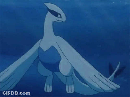A Cartoon Drawing Of A Bird With A Blue Background GIF