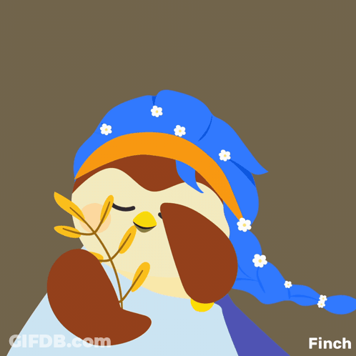 A Cartoon Drawing Of A Bird With The Words Calm Virgo On It GIF