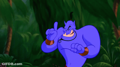 A Cartoon Drawing Of A Blue Animal With Purple Letters Coming Out Of Its Tail GIF