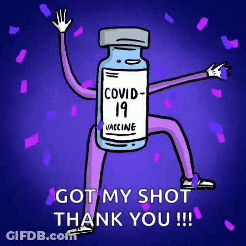 A Cartoon Drawing Of A Bottle Of Covid 19 Vaccine GIF