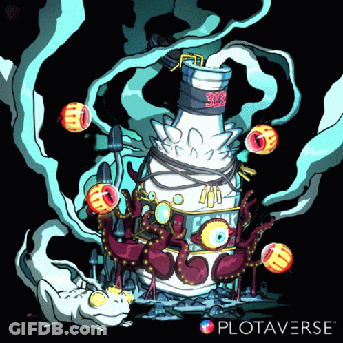 Cartoon Bottle Saying 313 GIF