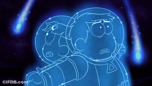 Boy And Girl Looking At Starry Sky GIF
