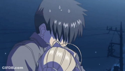 A Cartoon Drawing Of A Boy And A Girl With The Letters Mm On Their Head GIF