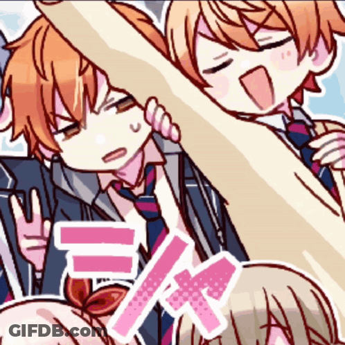 A Cartoon Drawing Of A Boy In A Suit And Tie Giving The Peace Sign GIF