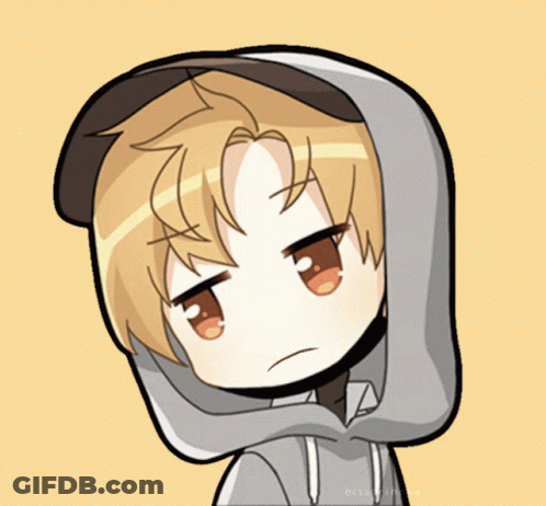 A Cartoon Drawing Of A Boy Wearing A Hooded Jacket GIF