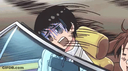 A Cartoon Drawing Of A Boy With A Pillow On His Back GIF