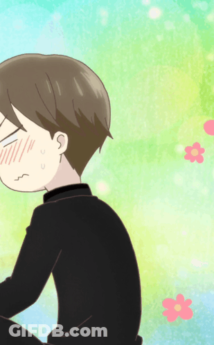 A Cartoon Drawing Of A Boy With A Slight Smirk On His Face GIF