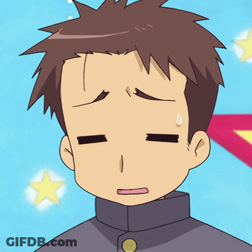 A Cartoon Drawing Of A Boy With A Tear Running Down His Face GIF